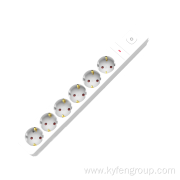 5-WAY Germany power strip with overload button switch